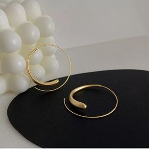 NEW Large 18k Yellow Gold C Shaped Hoops| 925 Sterling Silver